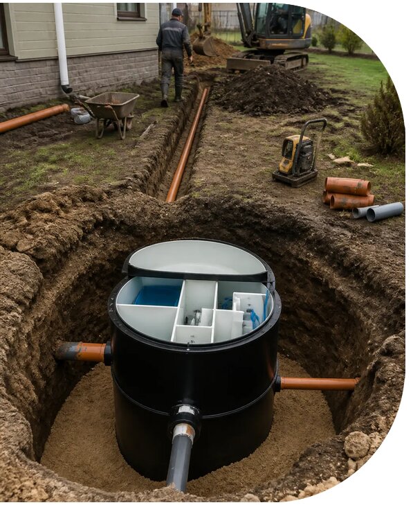 Профессиональный монтаж септика Евролос под ключ в Махачкале